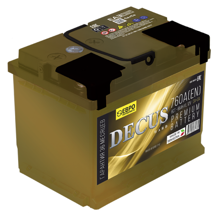 Аккумулятор 6СТ-66 DECUS о.п (золото)